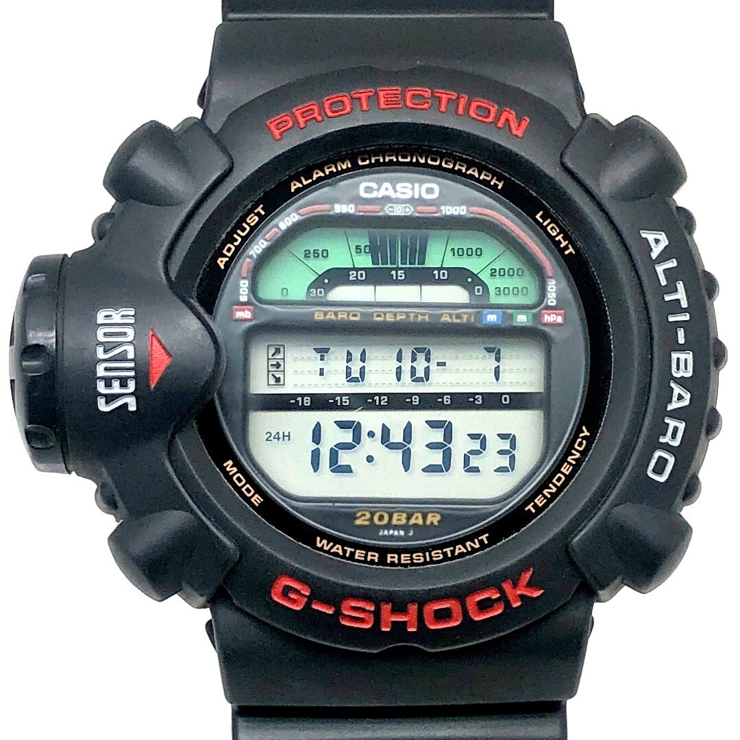 G-SHOCK 【ITC10YNCOZ0S】 DW-6500J-1A SKYFORCE スカイフォース 圧力センサー搭載 豆球ライト シルバー液晶 1994年2月発売拍卖