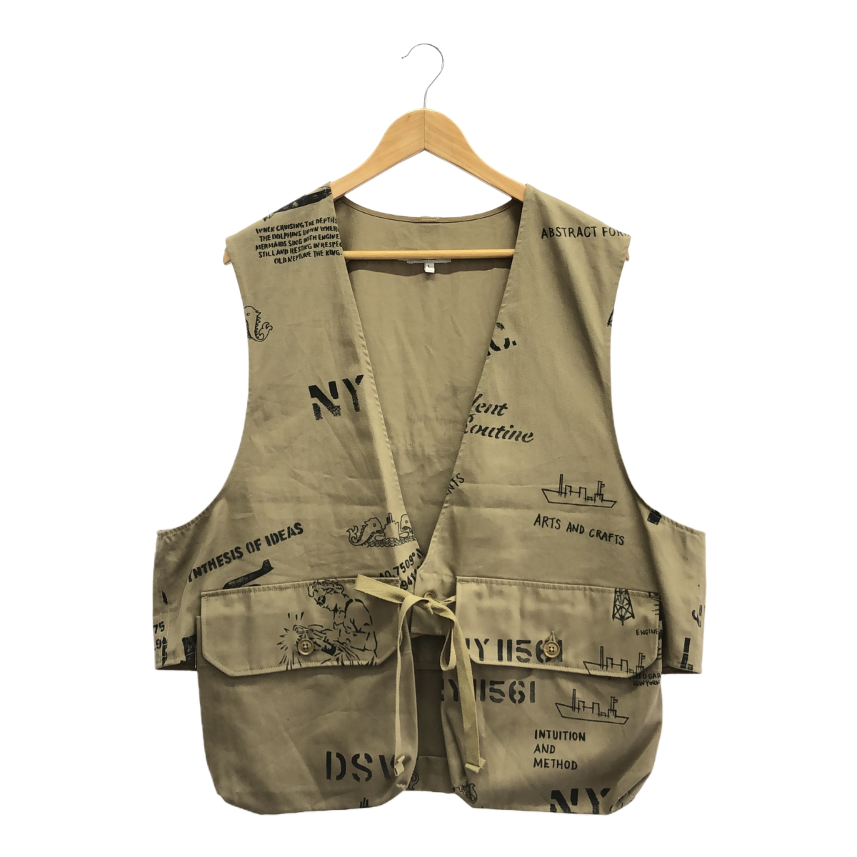 Engineered Garments エンジニアードガーメンツ 【men5093M】 サイズL 24SS Fowl vest Graffiti Print Ripstop フォールベスト OC拍卖