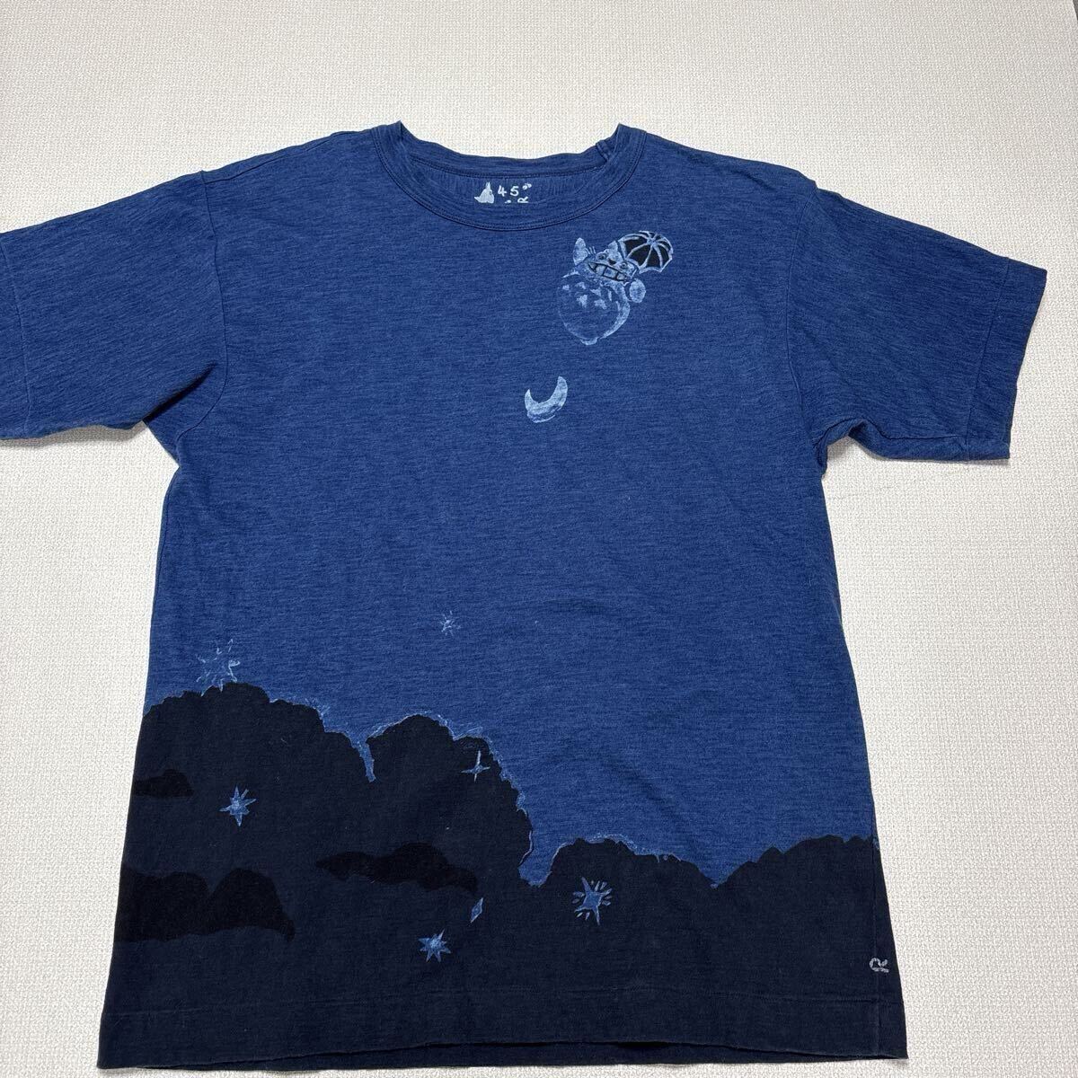 45α 45rpm Tシャツ 半袖 三鷹の森ジブリ美術館 トトロ 天竺プリントTシャツ ネイビー 拍卖