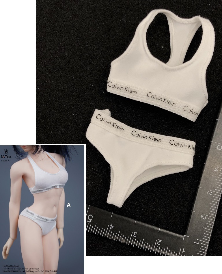 送料110円~)白 1/6 スポブラ 女性 タンクトップ パンツ SATOYS 服 (検 DAMTOYS ブラジャー ブラ TBleague phicen ホットトイズ フィギュア拍卖