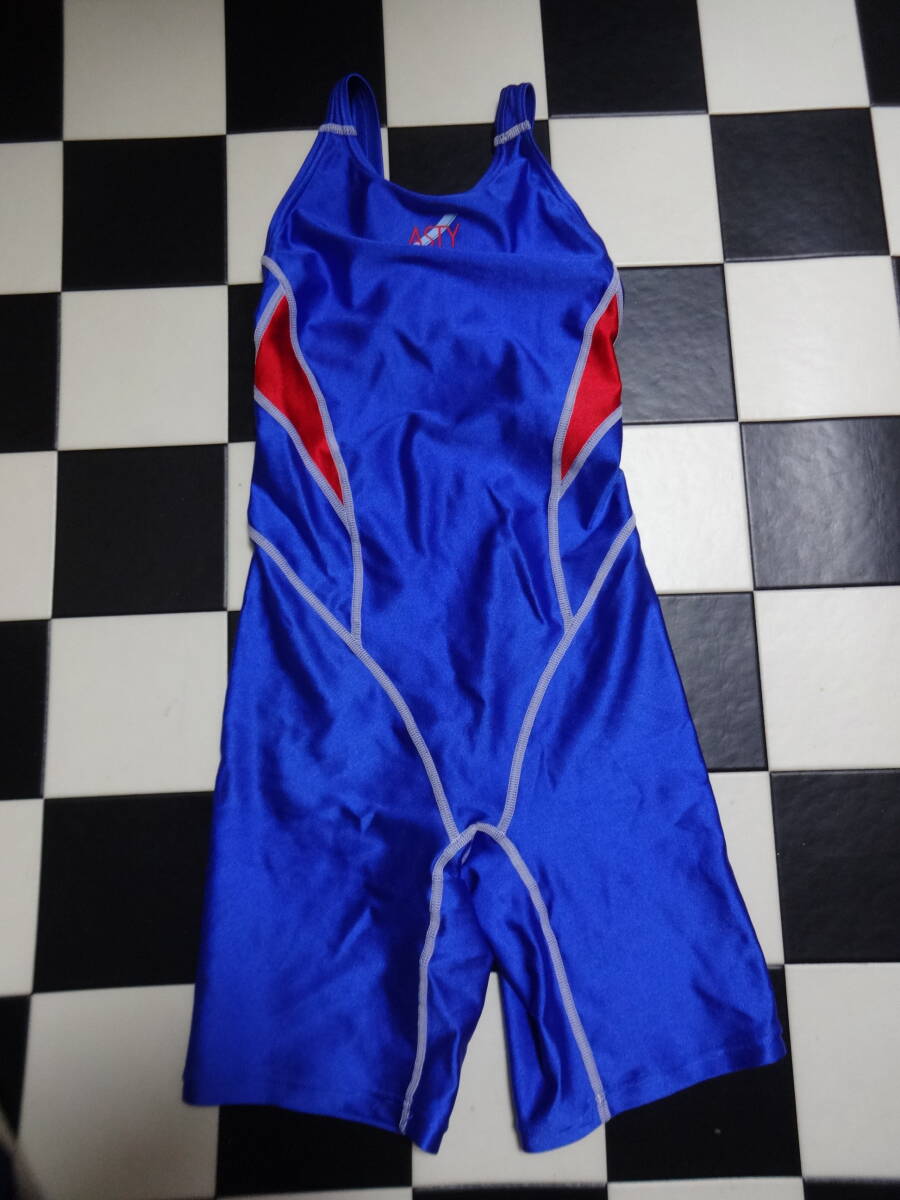 ASTY 女児水着ワンピース サイズ140 D7543 光沢青 競泳水着 ギャレックス拍卖