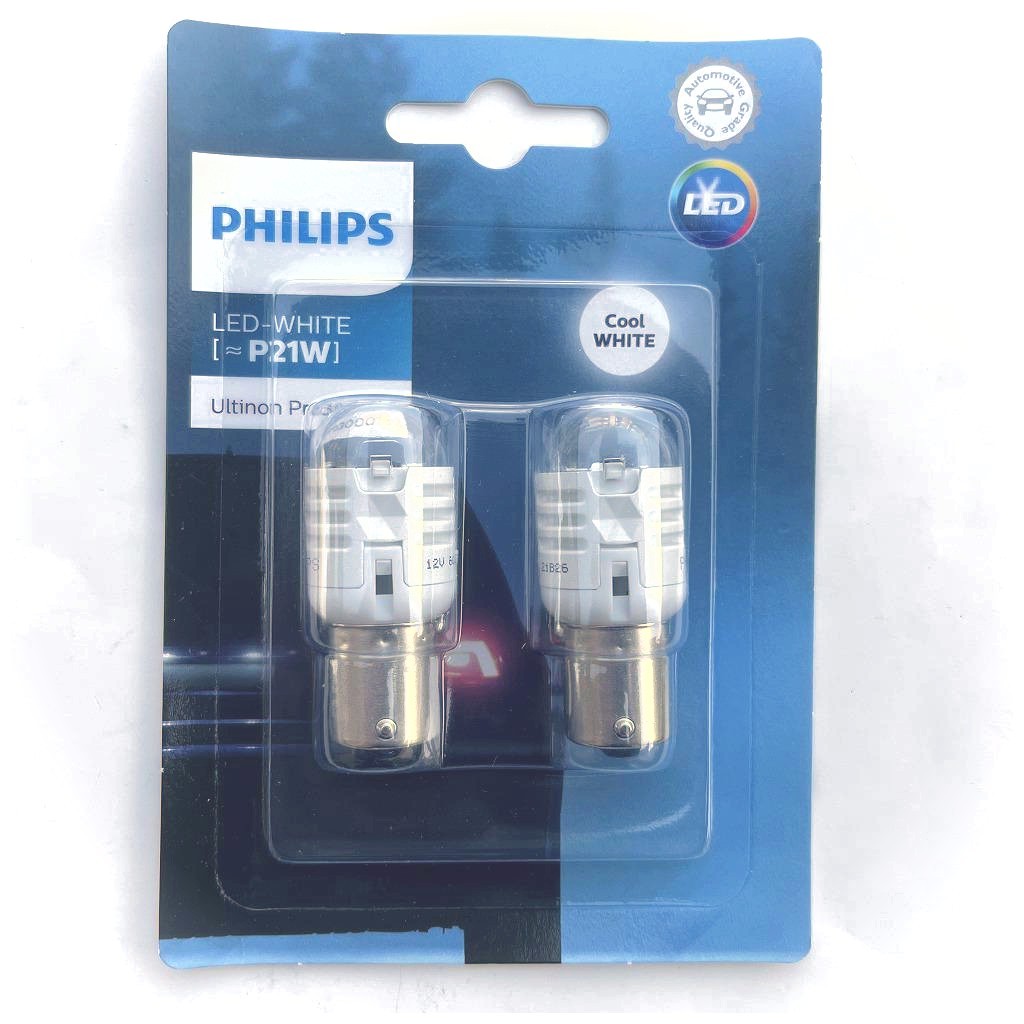パッケージ少々難あり 日本正規品 PHILIPS フィリップス LEDバルブ ストップランプ S25シングル(P21W) ホワイト 11498U30CWB2 6000K 190lm拍卖