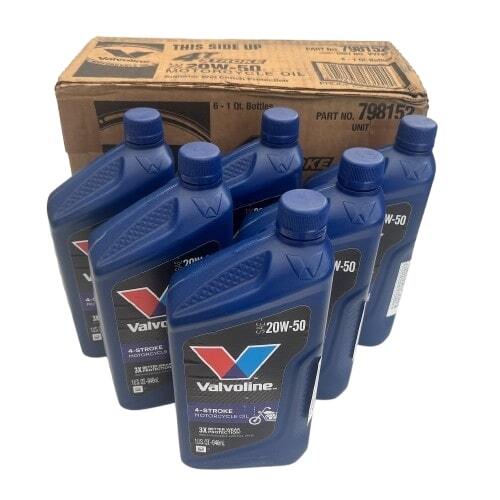【送料無料】Valvoline バルボリン 4-Stroke Motorcycle 4ストローク モーターサイクルオイル 20W-50 SL 1QT(946ml) お買得6本セット拍卖