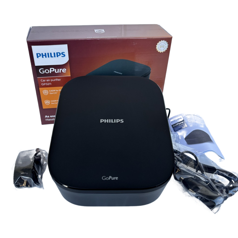 微粒子 花粉、PM2.5対策に きれいな空気に欠かせない車内の必需品 PHILIPS フィリップス GoPure ゴーピュア 自動車用空気清浄機 GP3211拍卖
