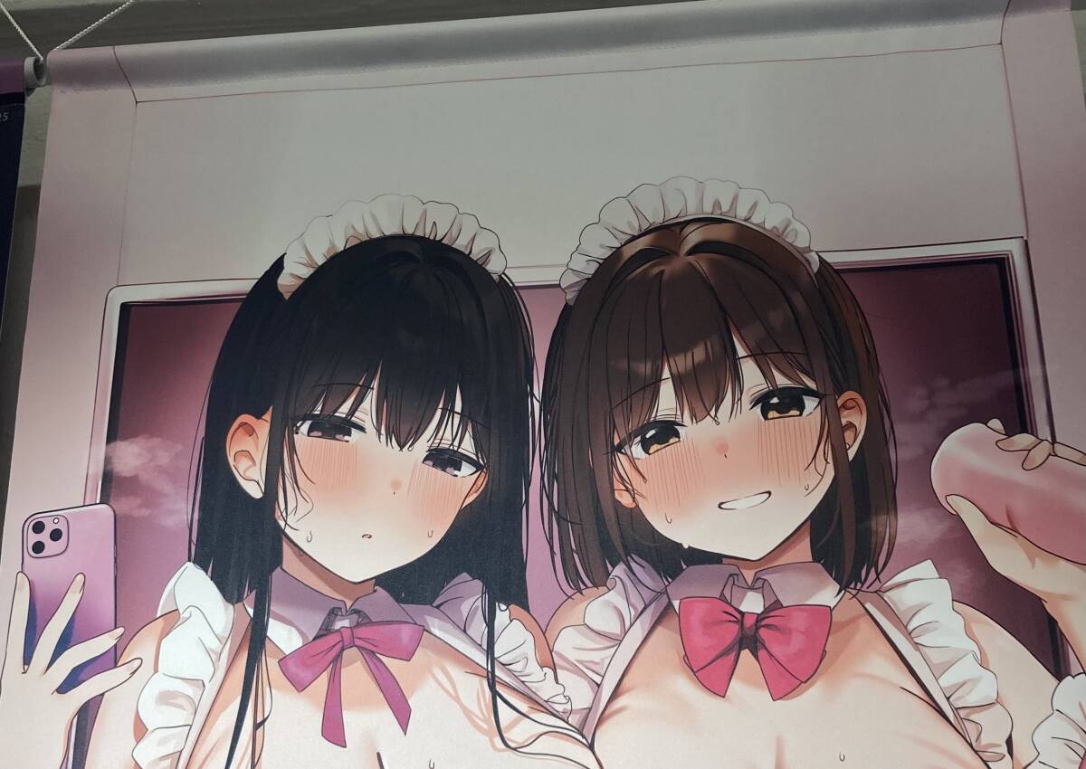 ろうか展 会場限定 デカ乳姉妹メイド等身大タペストリー ろうか 種沢まもり 種沢ななみ C106 コミケ拍卖