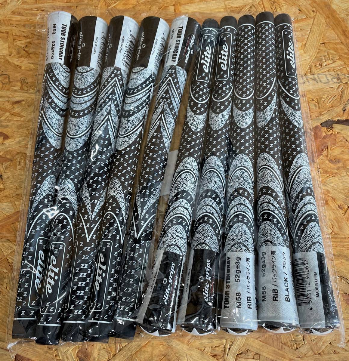 ☆新品☆エリートグリップ☆ツアースティングレー 10本セット☆ラバーグリップ☆ゴルフグリップ☆ツアープロ使用☆M58☆バックライン有拍卖