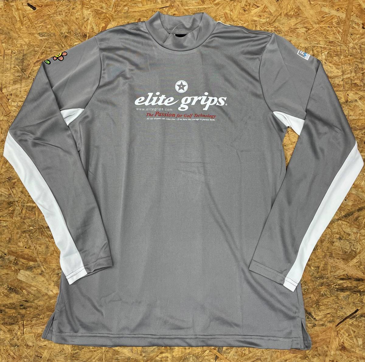 エリートグリップ☆モックネック☆長袖シャツ☆ML-22EG1☆グレー☆Mサイズ☆数量限定☆ラフウォーター☆ロングスリーブシャツ☆拍卖