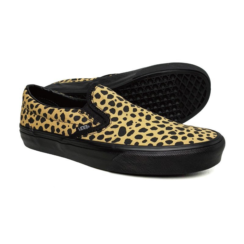 新品 VANS バンズ US企画 スリッポン Y2K ダルメシアン柄 レオパード柄 豹柄 ヒョウ柄 黒ソール ブラックソール メンズ US6(24cm)拍卖