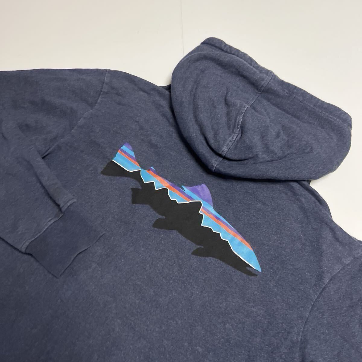 激レア パタゴニア patagonia ジップ パーカー フーデット used フィッツロイ 魚 メンズ us-sサイズ ネイビー拍卖