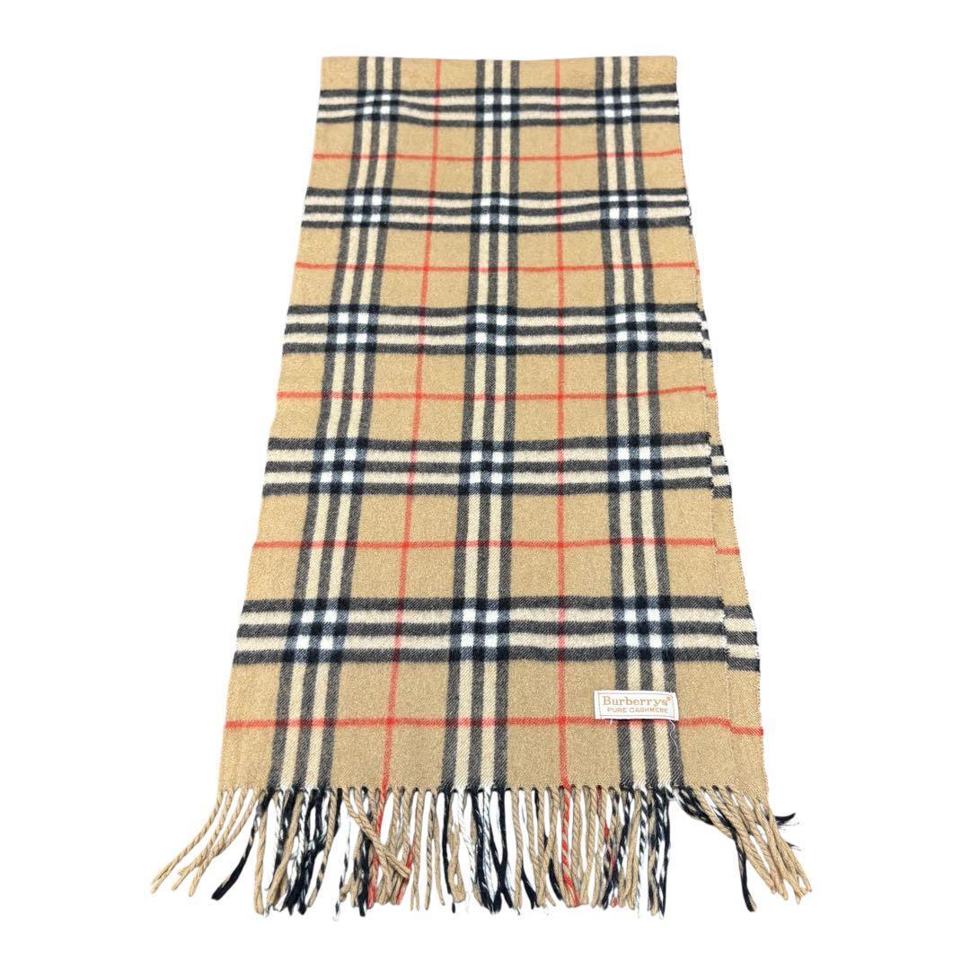 Burberry バーバリー カシミヤ ノバチェック柄 マフラー フリンジ カシミア ブラウン バーバリーズ メンズ レディース ユニセックス拍卖
