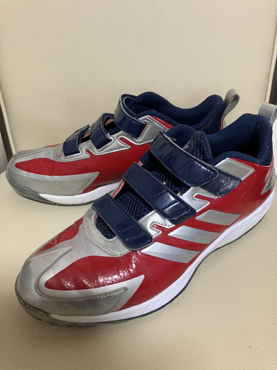adidas アディダス ベースボールトレーニングシューズ SPG753001 レッドxシルバー 27.5cm 拍卖