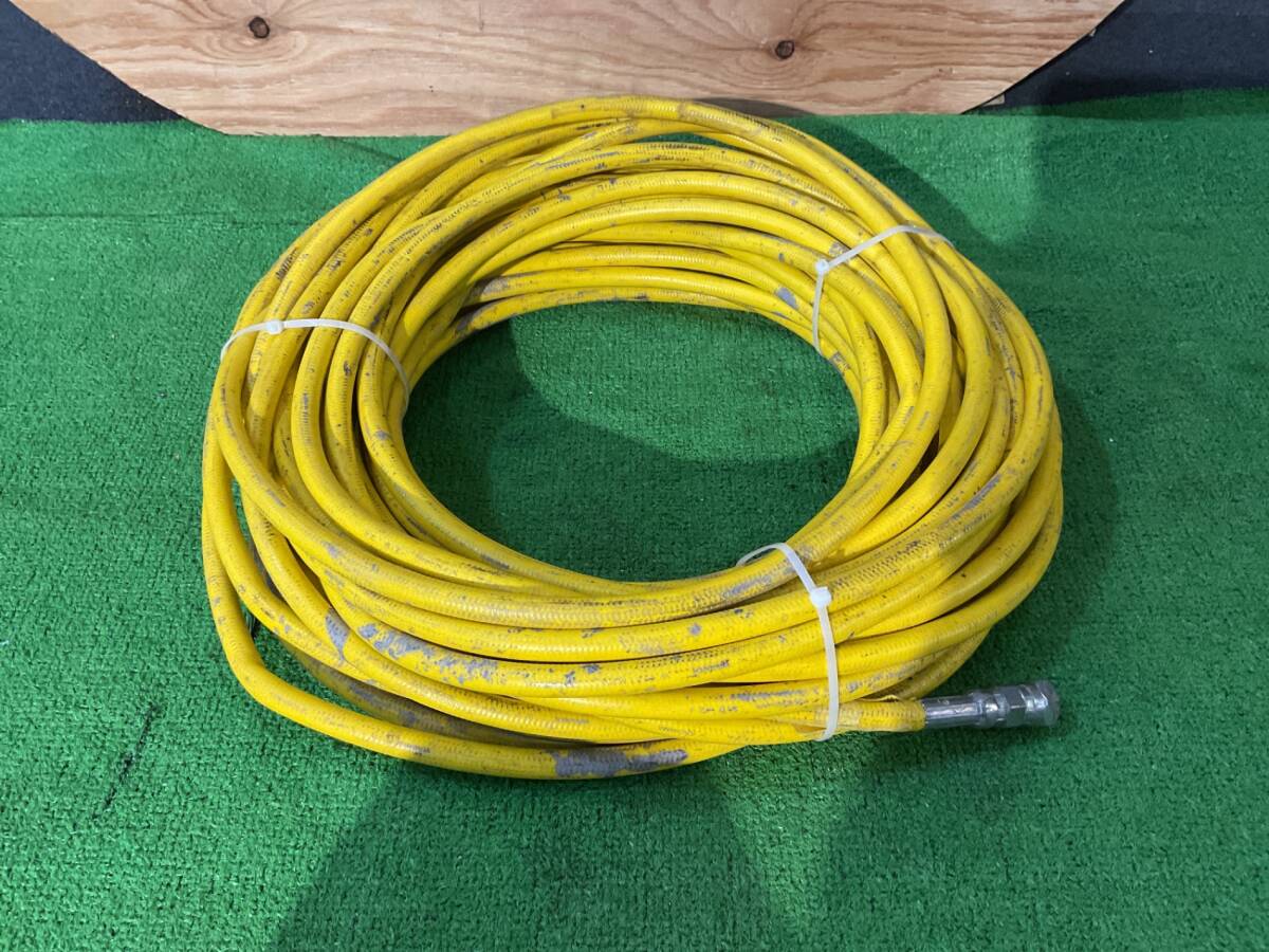【動作未確認】メーカー型式不明 ガス溶接ホース 黄色 約25m② ※現状品 被覆破れ有 かなり使用感が有(コ-72)拍卖