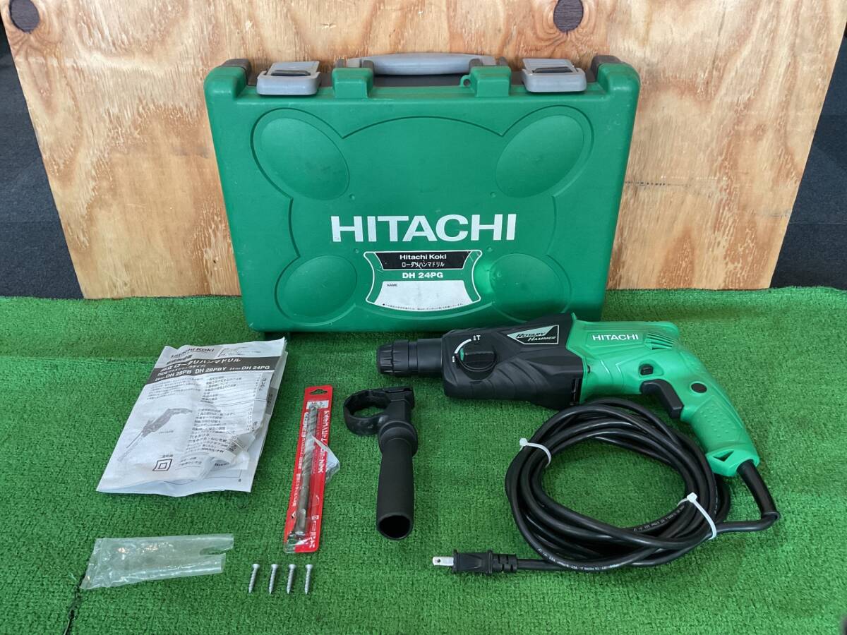 HITACHI DH24PG 24㎜ロータリハンマドリル ※現状品 ケース有 取説有 付属品有 被覆に傷有(コ-182)拍卖