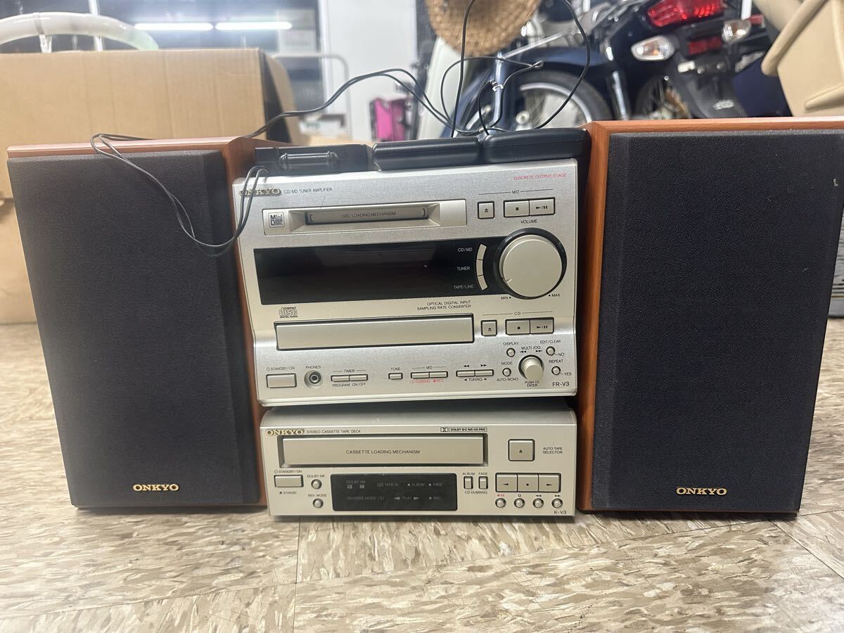 ONKYO CD/MDチューナーアンプFR-V3 K-V3 カセット拍卖