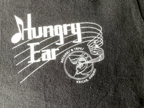 HAWAII カイルアのレコード・ショップ 『HUNGRY EAR』 ブラックTシャツ Sサイズ拍卖