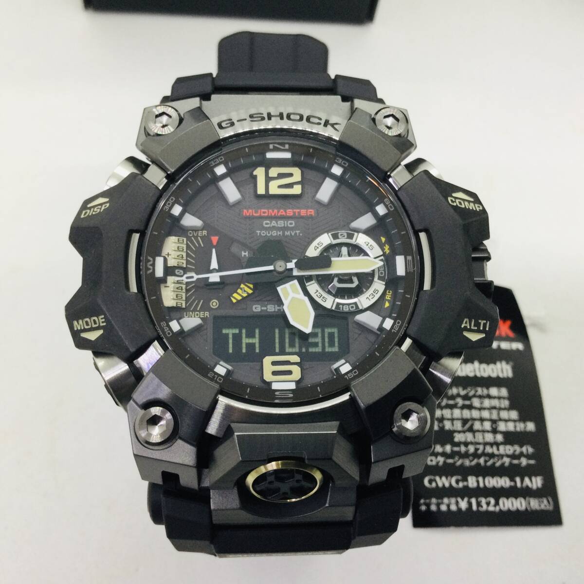 ◆美品◆ GWG-B1000-1AJF マスターオブG MUDMASTER マッドマスター G-SHOCK CASIO メンズ ウレタンベルト ソーラー電波時計拍卖