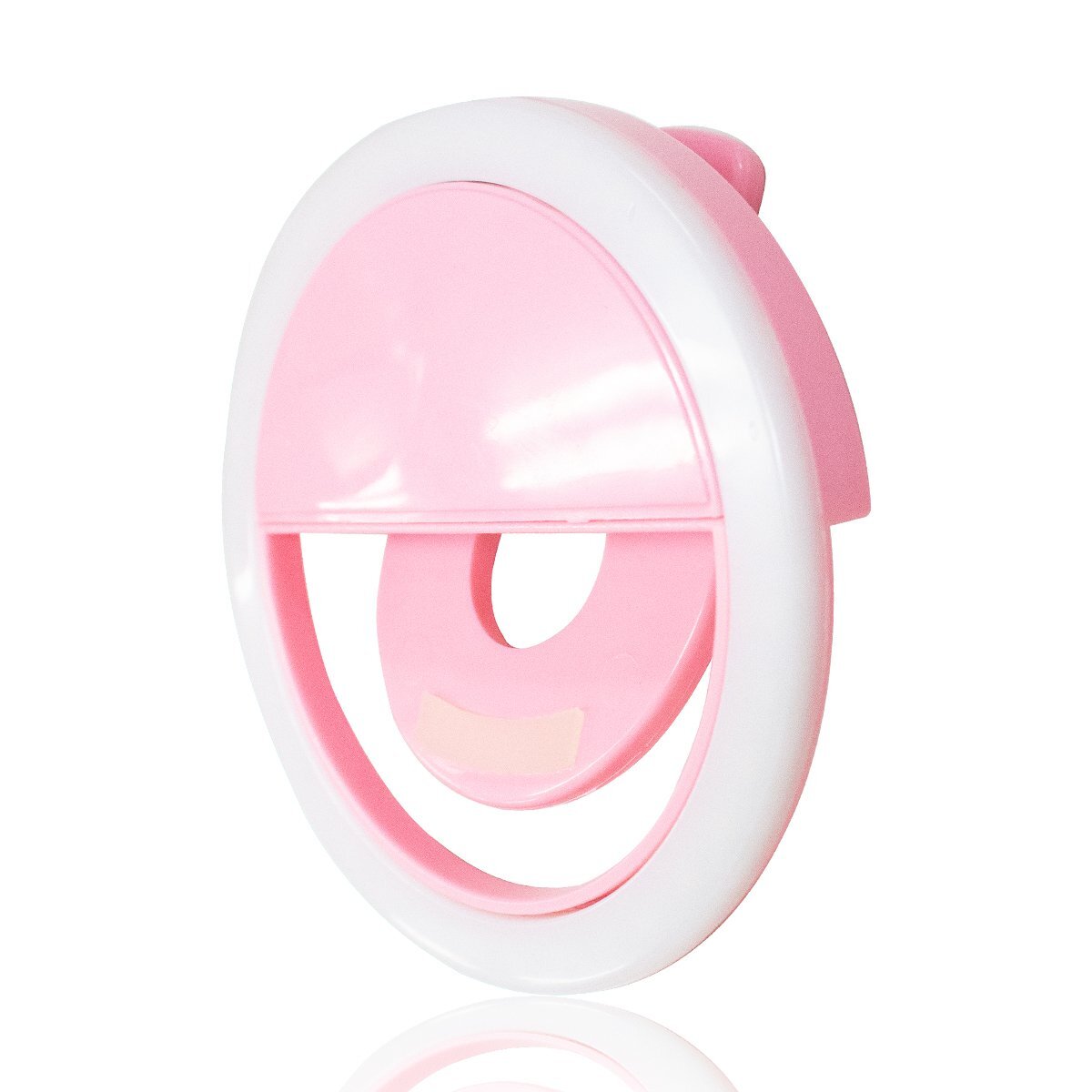 自撮り用 LEDライト セルフィーリングライト クリップ式 36LED ピンク拍卖