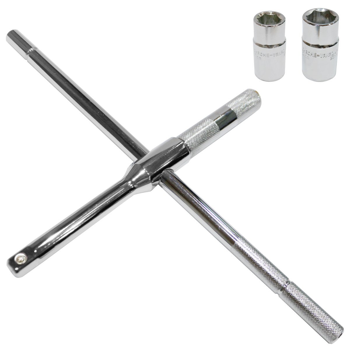 倍力 クロスレンチ タイヤ ホイール 楽ちん 交換 分離型 十字 T字 レンチ 17mm 19mm 21mm 23mm ソケット 収納袋付き 4pcs拍卖