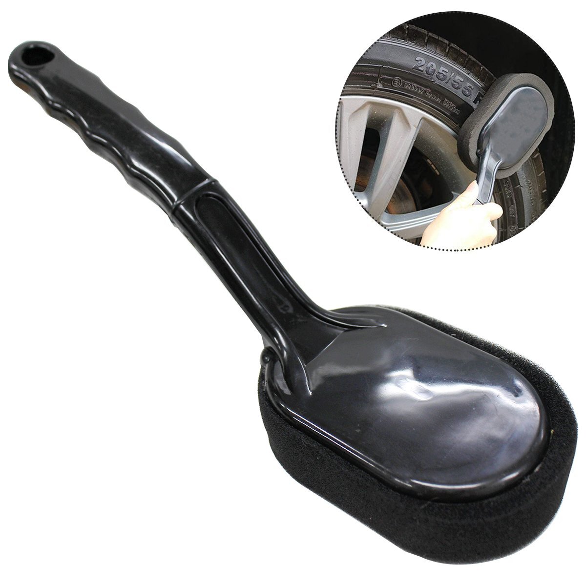 タイヤワックス スポンジ タイヤ バフ ワックス タイヤコート 塗り込み 洗車 ノーブランド 艶出し 塗布 WAX拍卖