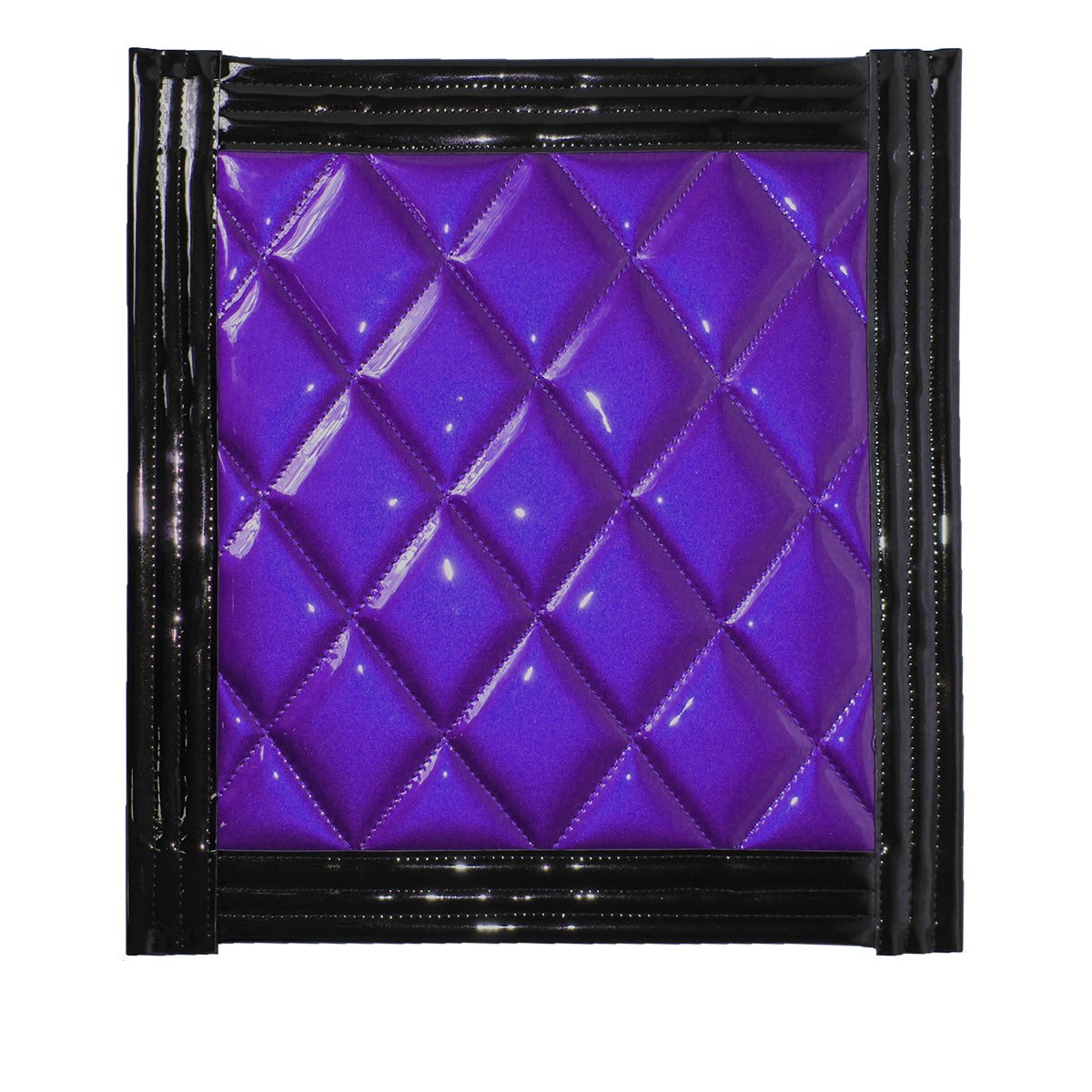 トラック 泥除け マット マッドフラップ 430mm×450mm 43cm×45cm ブラック×パープル 黒縁 黒フチ 紫 泥よけ マッドガード拍卖