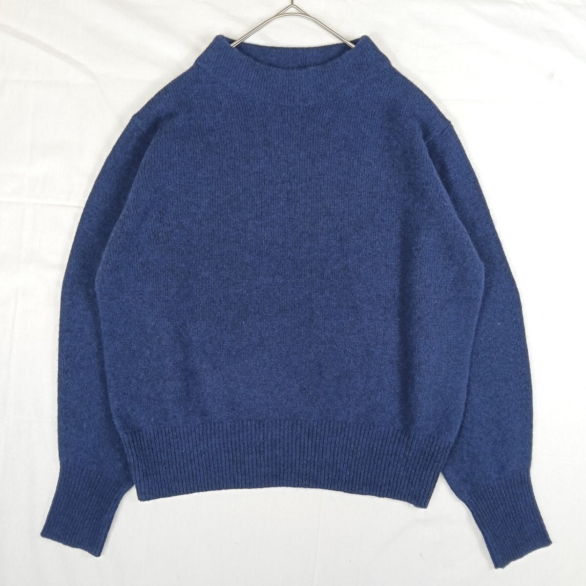 【美品 ヤク100%】レリューム ジャーナルスタンダード ハイネックニット リブ 紺色 relume JOURNAL STANDARD セーター ネイビー YAK拍卖