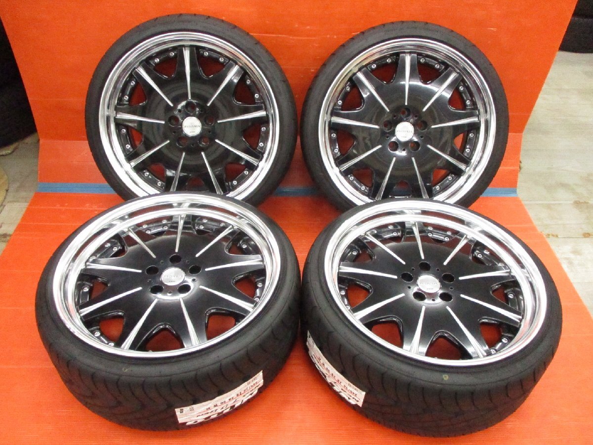 【O4】WORK VARIANZA DS3 20インチ 8.5J 9.5J +35 5H 114.3 ガリキズ NEO GEN 245/30R20 新品タイヤ中古ホイールセット クラウン マークX拍卖