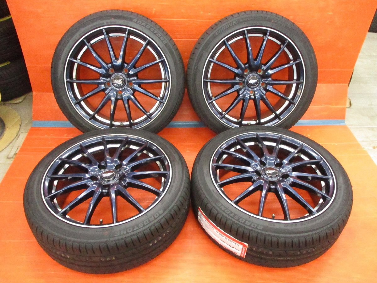【O4】VERTEC ONE Longbeak 18インチ 7.0J +53 114.3 ガリキズ修正 Eurovis Sport 04 215/45R18 海外製 新品タイヤ中古ホイールセット拍卖