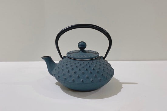 南部鉄器 岩鋳 急須 3号平アラレ ダマン青 未使用  茶道具 工芸品拍卖