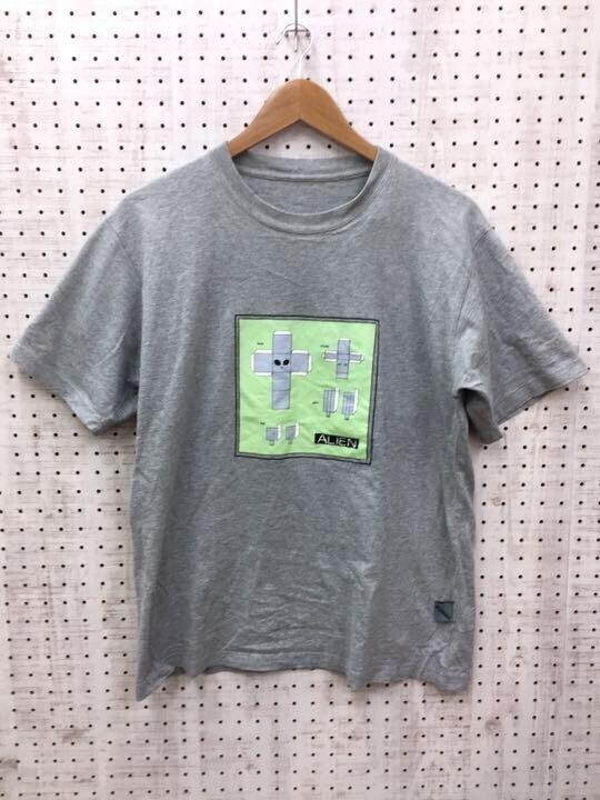 BODYMAKER オールド レトロ Y2K 00s ストリート 古着 ALIEN 組み立て式 エイリアン グレイ ユニーク プリント 半袖Tシャツ メンズ グレー拍卖
