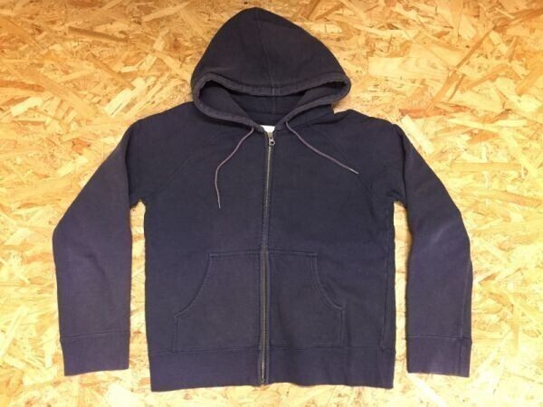 ジャーナルスタンダード JOURNAL STANDARD アメカジ シンプル ラグラン袖 ジップアップ 長袖スウェットパーカー レディース 綿100% 紺拍卖