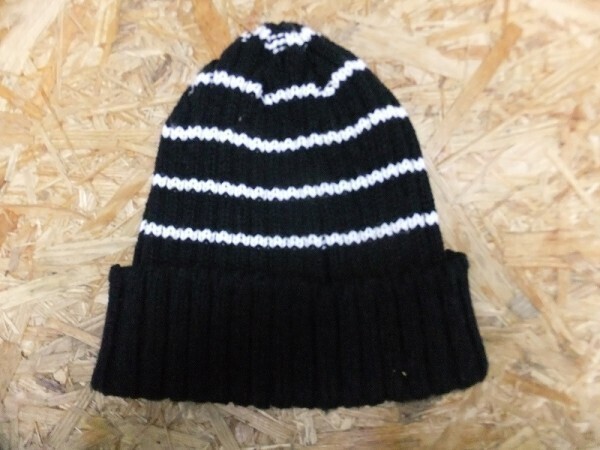 SENSE OF PLACE アーバンリサーチ URBAN RESEARCH メンズ アクリル100% マリンボーダー ニットキャップ 帽子 黒拍卖