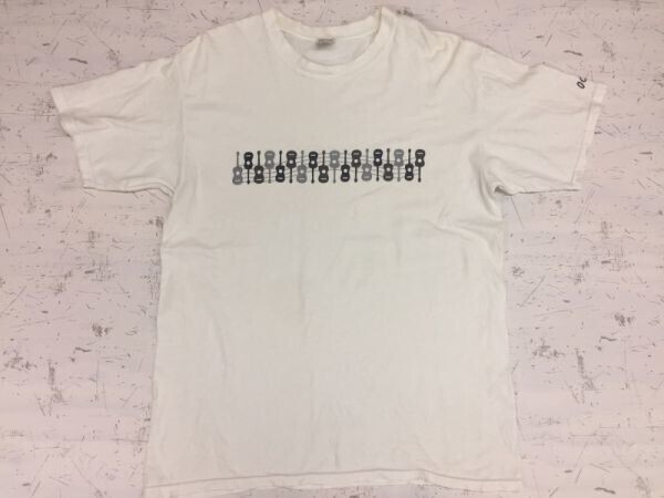 anvil アンビル製 ストリート ギター 五線譜 OOHHH 半袖Tシャツ メンズ USA製コットン100% L 白拍卖