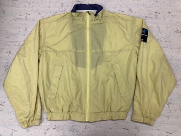 ヘリーハンセン HELLY HANSEN オールド レトロ 古着 アウトドア マリンスポーツ 90s ジップアップ ブルゾン ジャケット メンズ 黄色拍卖