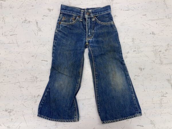 BIG STONE ビッグストーン 国産アメカジ創成期 子供服 キッズ ブーツカット デニム パンツ ジーンズ ボトムス キッズ ジップフライ 紺拍卖