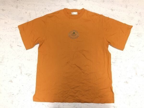 Valencia elegance バレンシア エレガンス ロゴ刺繍 レトロ古着 フィッシング 半袖Tシャツ レディース 綿100% オレンジ拍卖