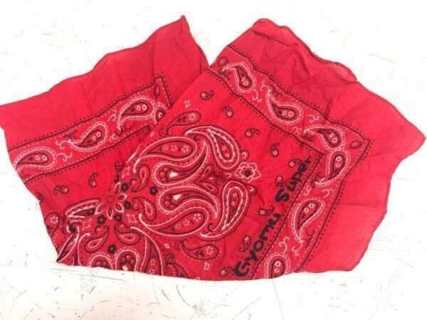 業務スーパー ノベリティー ジャパンカルチャー 昭和 平成 レトロ ペイズリー柄 バンダナ 赤拍卖