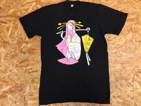 アメリカンアパレル American Apparel アーラム大学 Earlham College 春祭り 2011 半袖Tシャツ メンズ USA製 M 黒拍卖