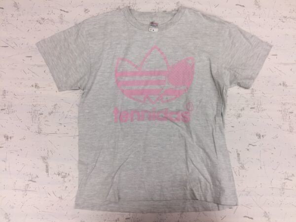tennidas スポーツパロディー お土産 スーベニア 部活 半袖Tシャツ メンズ M ライトグレー拍卖