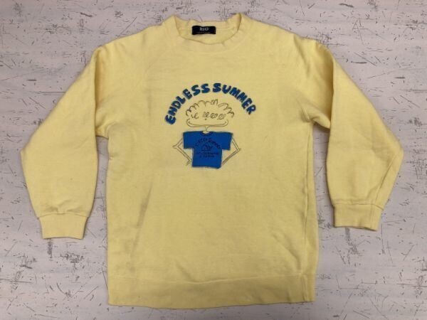 RIO GROUP レトロ オールド 古着 ENDLESS SUMMER エンドレスサマー スウェットトレーナー レディース 黄色拍卖