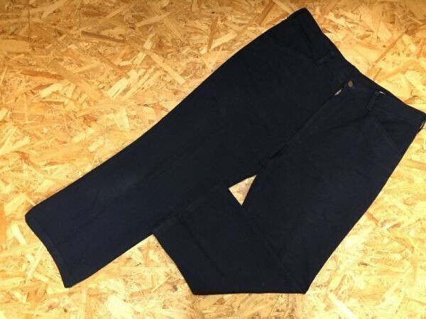 Sedgefield セッジフィールド オールド古着 ニット センタープレスパンツ ボトムス メンズ ポリエステル100% 91cm 紺拍卖