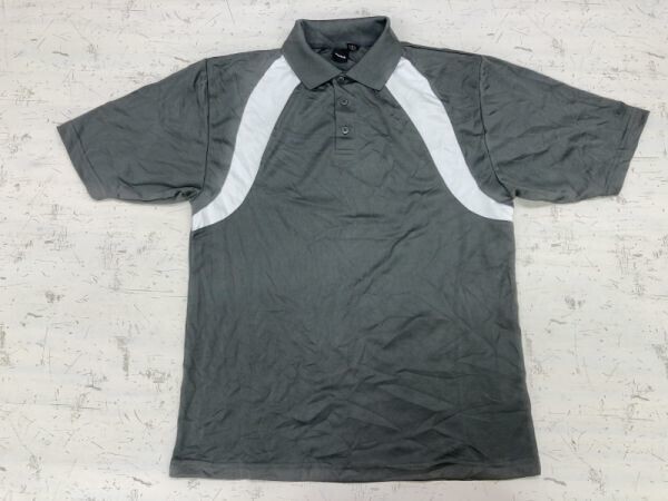 リーボック Reebok オールド レトロ スポーツ サッカー 古着 半袖ポロシャツ メンズ ポリエステル100% M グレー拍卖