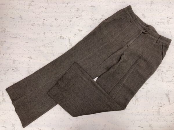 クリッツィア EVEX by KRIZIA 三陽商会 オールド レトロ 古着 ブーツカット トラウザーズ パンツ ボトムス レディース 42 チャコールグレー拍卖