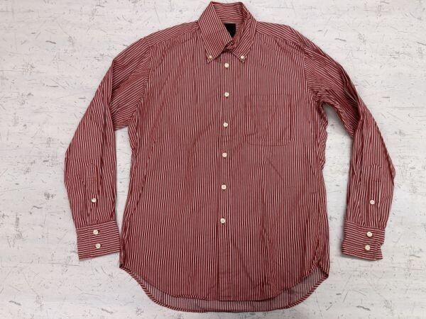 アトリエサブ メン ATELIER SAB MEN ドメスティック トラッド モード古着 キャンディーストライプ ボタンダウン 長袖 シャツ メンズ 50 赤拍卖
