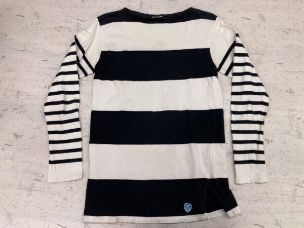 ORCIVAL オーシバル フランス製 フレンチカジュアル インポート パターンボーダー バスクシャツ 長袖Tシャツ カットソー レディース 黒/白拍卖