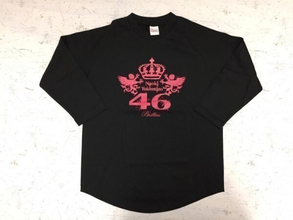 横溝直樹 モータースポーツ レーシングドライバー クラウン 王冠 エンブレムプリント 七分袖Tシャツ メンズ 綿100% S拍卖
