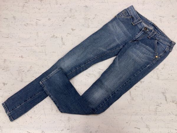 オールド レトロ Y2K 00s 古着 ビーズ・ビジュー付き スキニー デニム パンツ ジーンズ ボトムス レディース ジップフライ拍卖