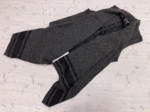 バナナリパブリック Banana Republic ギャップ GAP アメカジ マフラー付き ニットベスト 羽織り レディース モヘア50% XS グレー拍卖