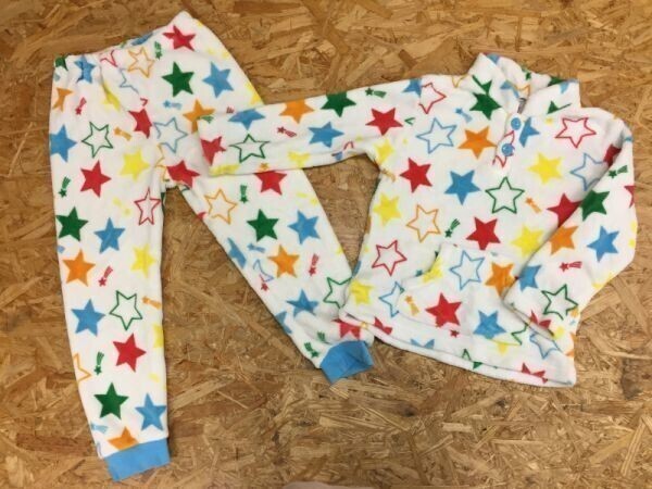 東商店 上下セットアップ キッズ 星 スター ポップ 総柄 トイ ボアフリース ナイトウェア パジャマ イージー ルーム 可愛い 130 白拍卖