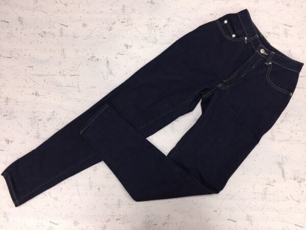 BLUWWAY ブルーウェイ ブティック ワンウォッシュ テーパード デニムジーンズ パンツ レディース 27 濃紺拍卖