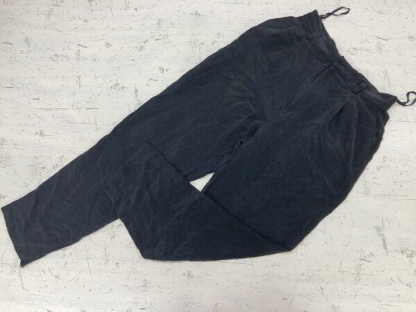 LINDA ALLARD エレントレーシー ELLEN TRACY PETITE オールド レトロ モード 古着 イージーパンツ レディース シルク100% 香港製 8号 黒拍卖